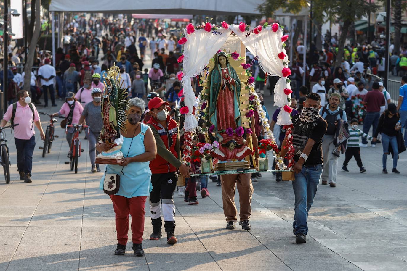 Esperanza y medidas sanitarias para la Virgen de Guadalupe