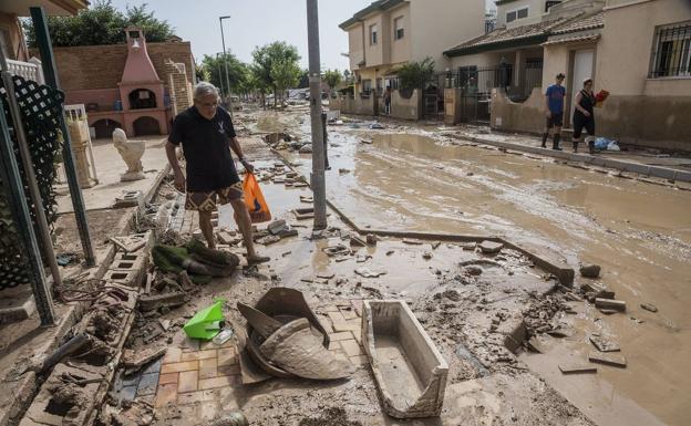 Archive image of the damage caused by the floods in Los Alcazares in 2019.