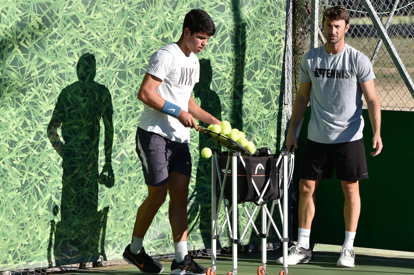 Entrenamiento de Carlos Alcaraz en Murcia