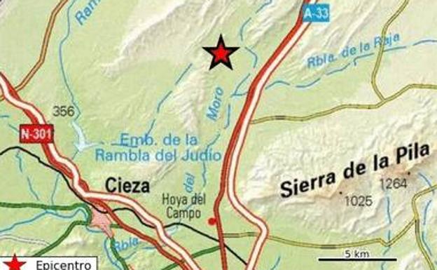 Registrado un terremoto de 2,7 grados en Cieza