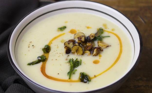 Crema blanca de verduras