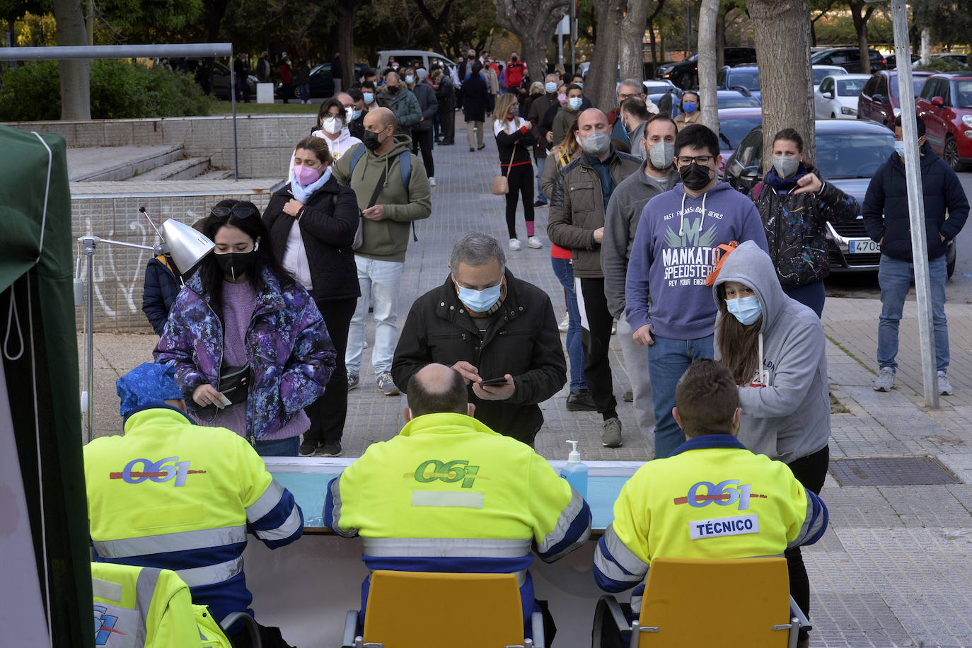Test de antígenos en el centro de salud de San Andrés de Murcia
