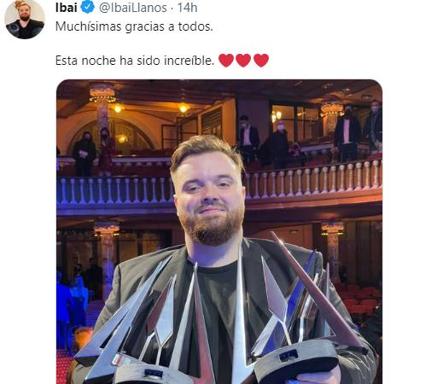 Ibai Llanos triunfa en los premios Esland que ha organizado el murciano TheGrefg
