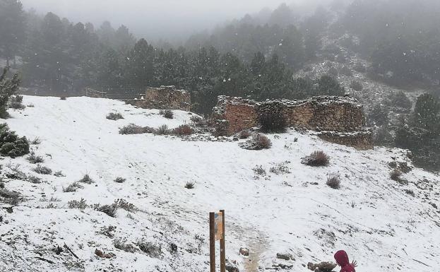 Nieva en las zonas más altas de Sierra Espuña