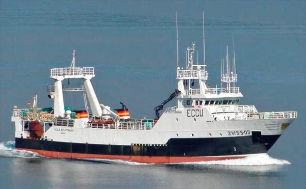 Image of the sunken ship in Newfoundland.