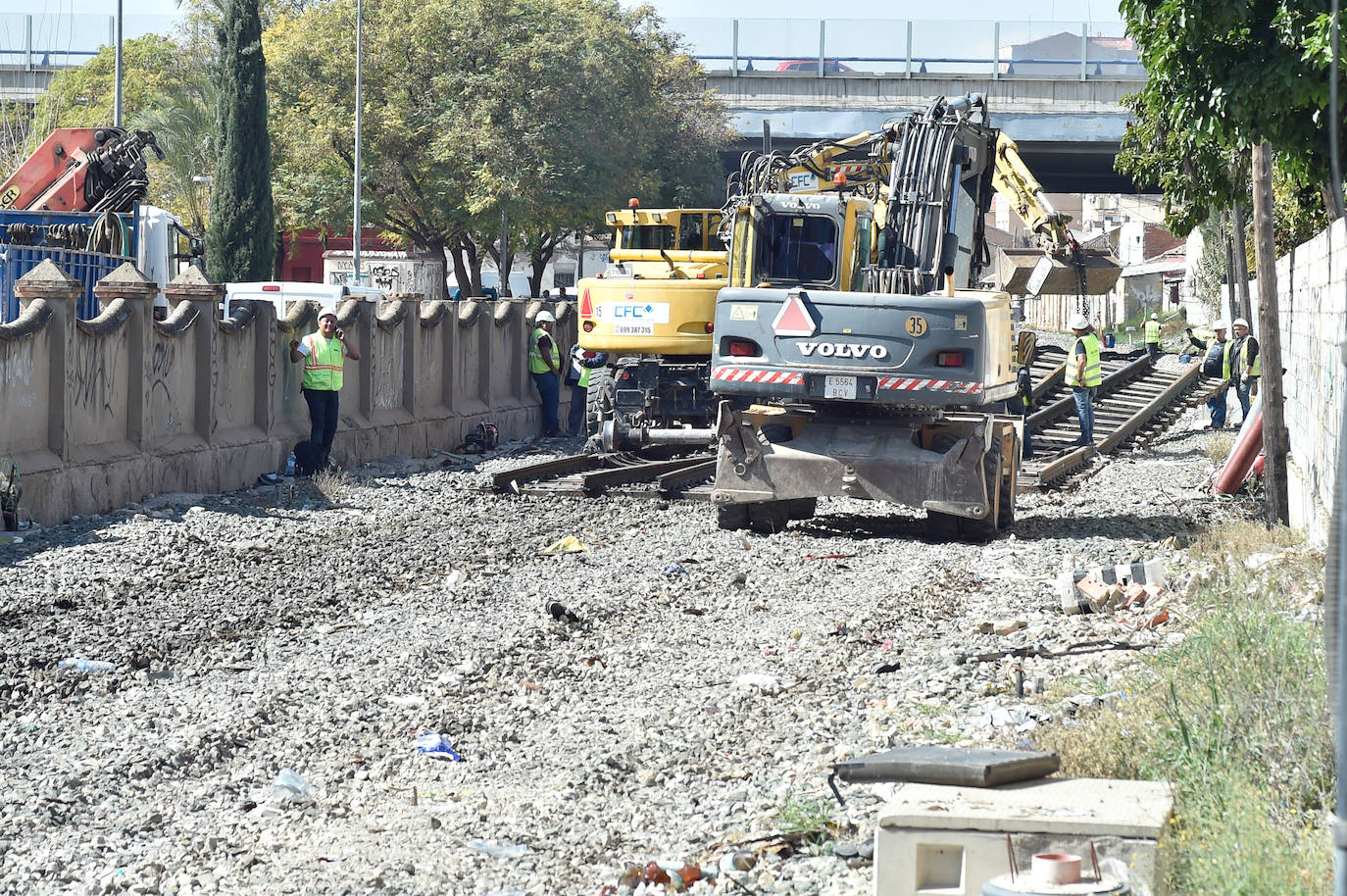 Retirada de las vías y de las instalaciones de circulación en Barriomar