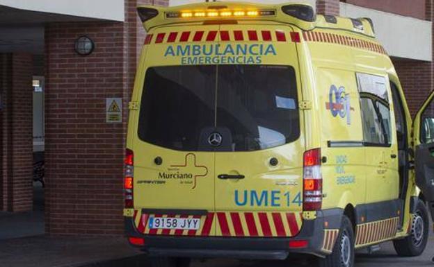 Stock image of an ambulance. 