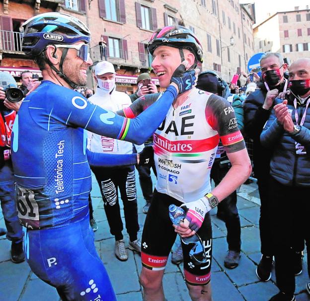 Tercer podio de Valverde en la Toscana