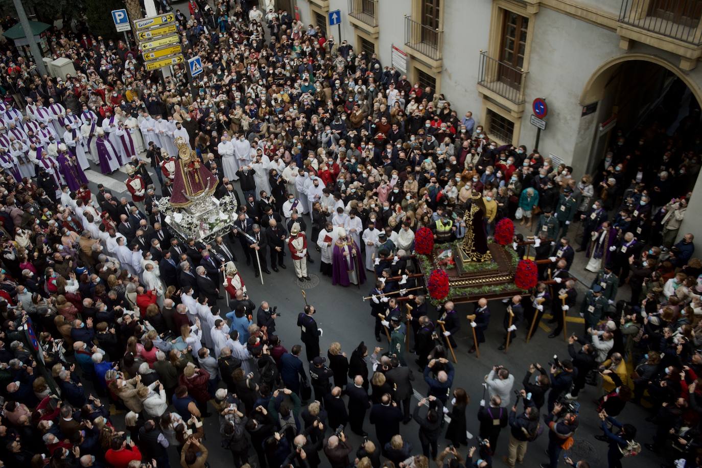 Una procesión para la historia de Murcia el día en que la Morenica no pudo bajar del santuario