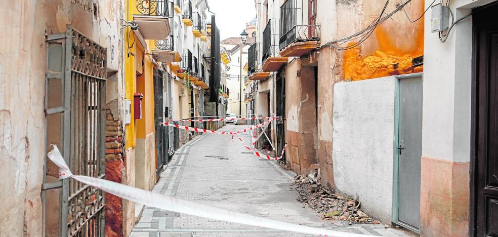 La lluvia acelera la ruina de edificios del casco histórico de Lorca