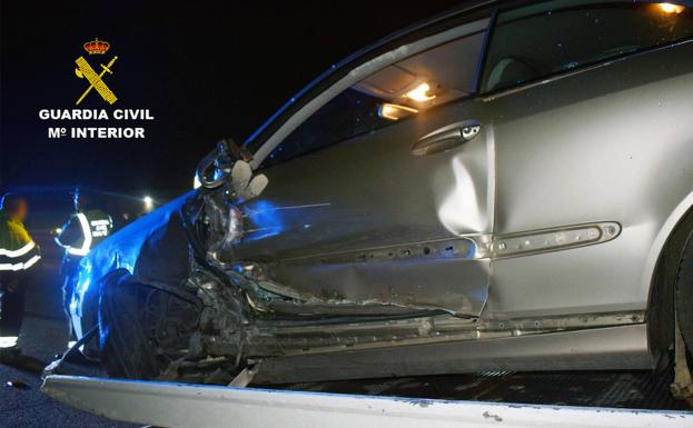 Investigan a un conductor que causó un accidente en la autovía del Mar Menor al circular ebrio y en dirección contraria