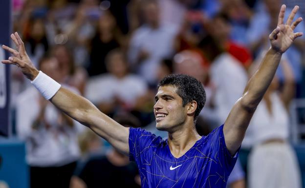 Carlos Alcaraz seguirá el consejo de su abuelo en la final de Miami: «Cabeza, corazón y cojones»