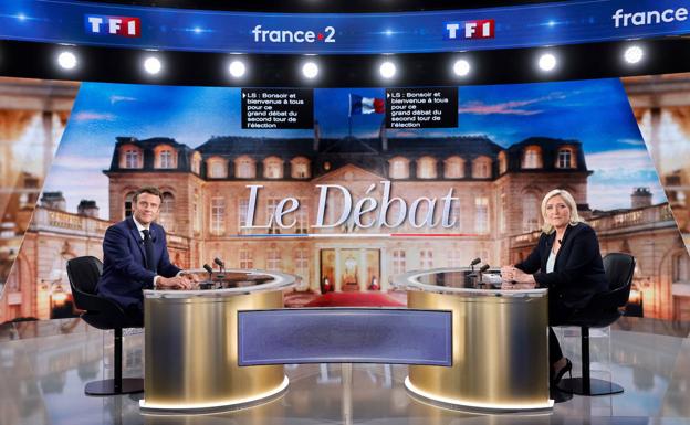 Emmanuel Macron and Marine Le Pen. 