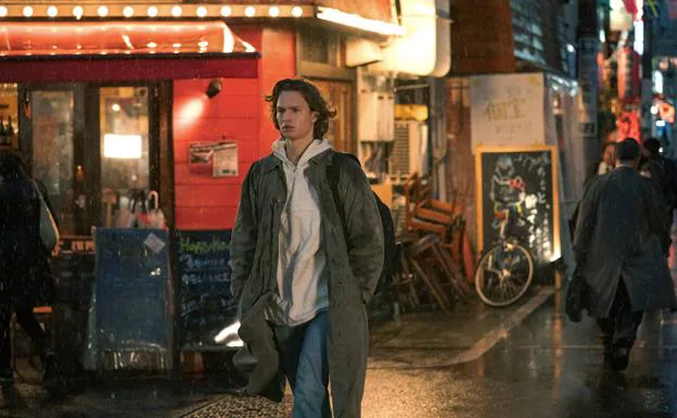 Ansel Elgort, in a still from 'Tokyo Vice'.
