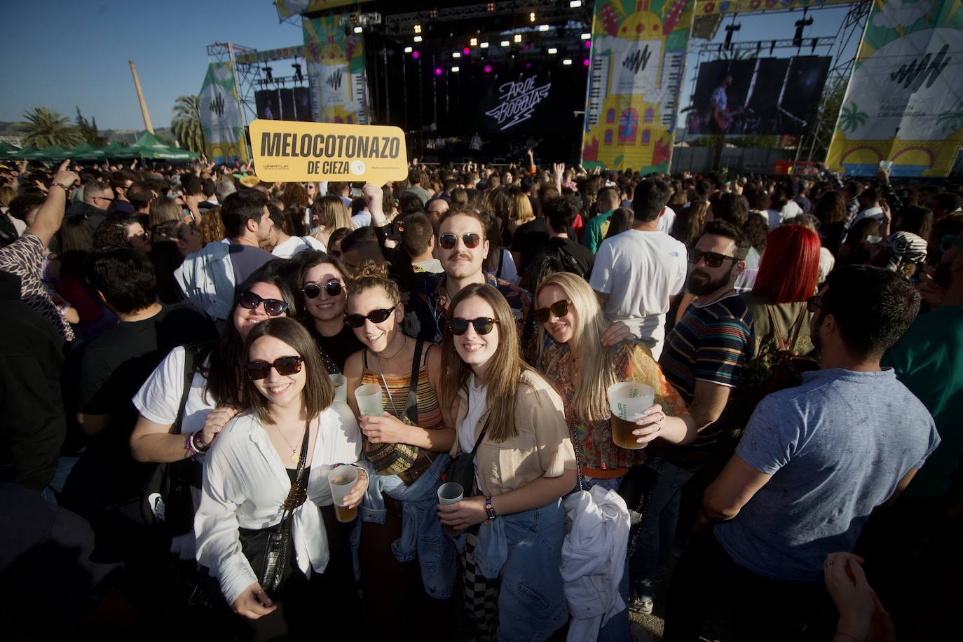 Attendees at one of the concerts on the first day of the festival. 