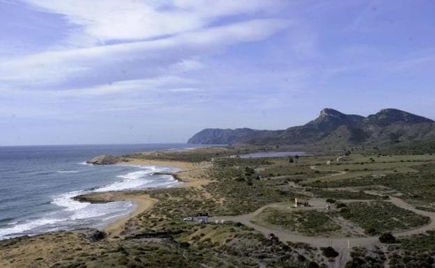Panoramic image of the Calblanque beaches.