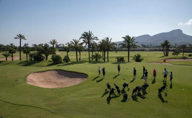 Image of a golf course, this Friday at La Manga Club. 