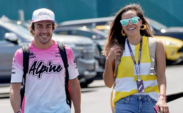 Fernando Alonso and his girlfriend Andrea Schlager.