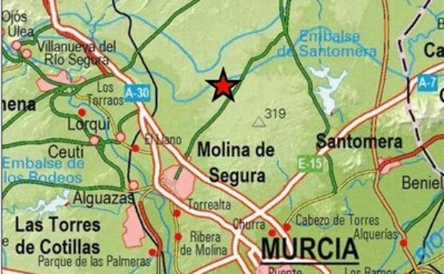 Dos temblores sacuden Molina, Lorquí y Aledo esta madrugada