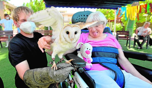 Con rapaces, en Churra