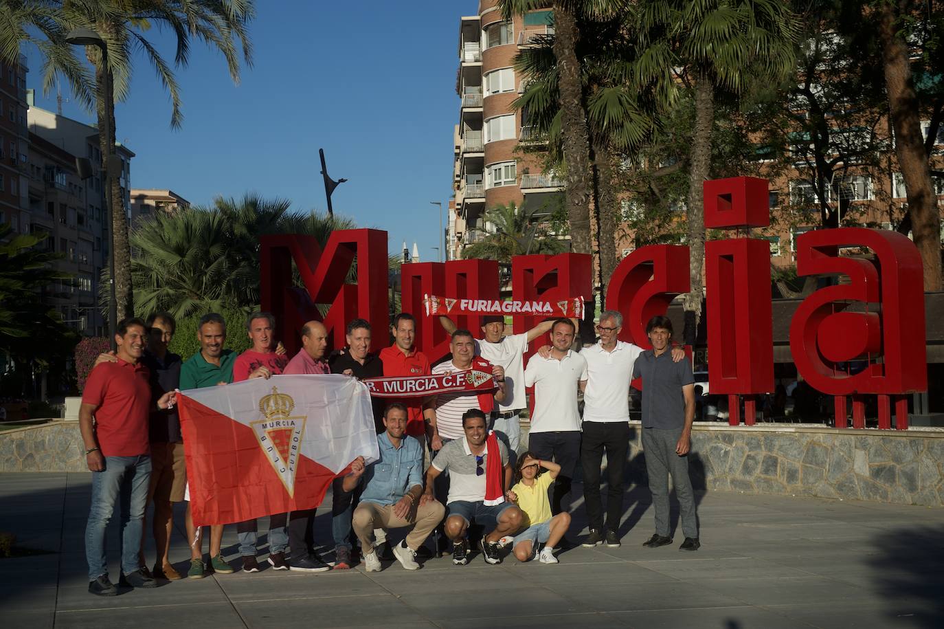 Encuentro de 14 exjugadores que ascendieron con el Real Murcia