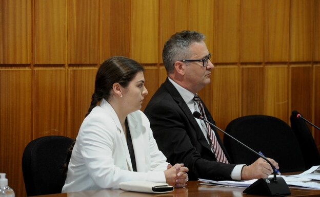 The defendant, Sandra M., together with her defense attorney, during the trial before the High Court.
