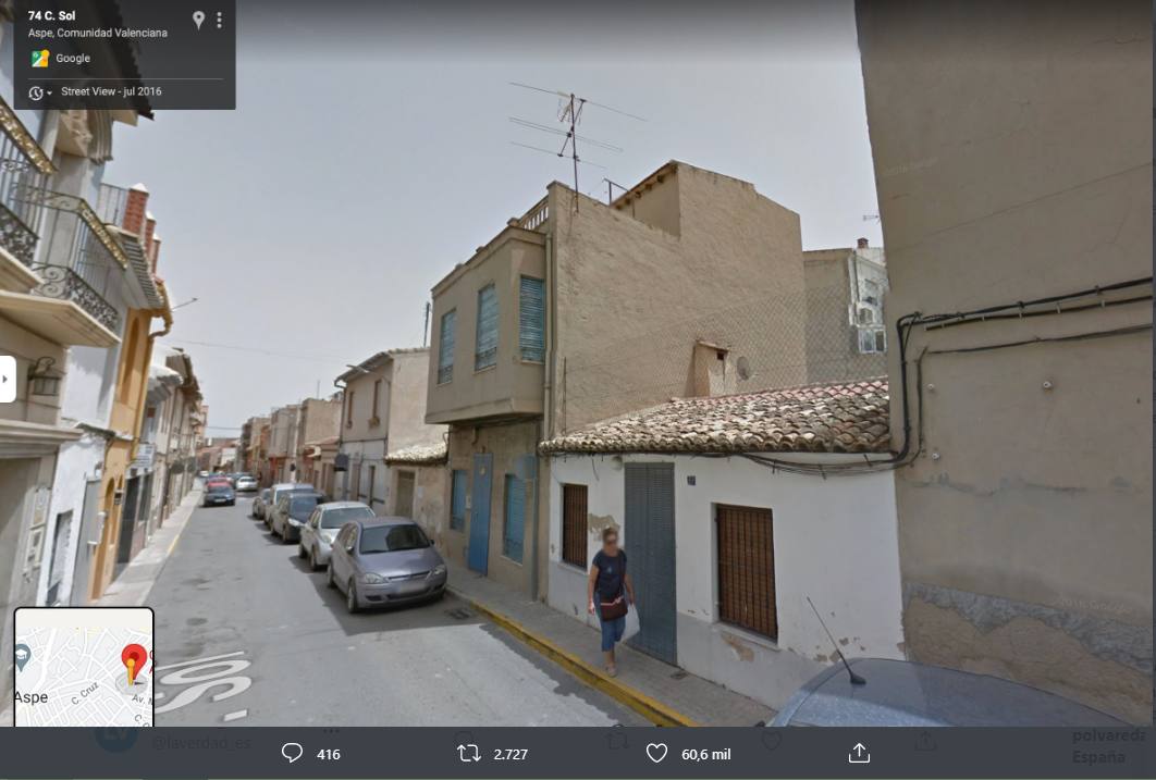 La tierna imagen al buscar la casa de sus abuelos en Google Maps que ha conmovido a Twitter