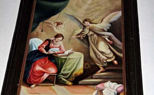 One of the paintings that the Poor Clare sisters took from the Mula Monastery.