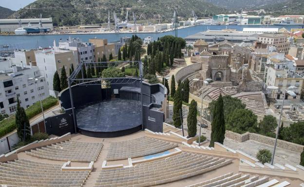 Refuerzan el escenario del auditorio del Parque Torres de Cartagena