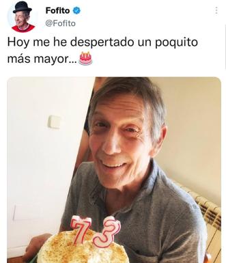 La 'petición' de Fofito a los seguidores que le felicitan el cumpleaños