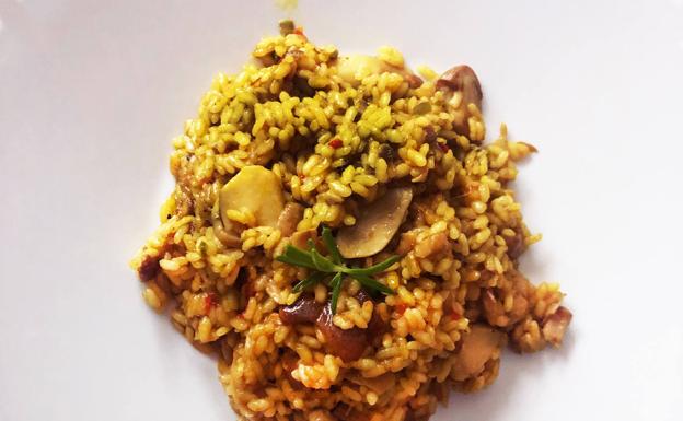 Arroz de verduras y pavo