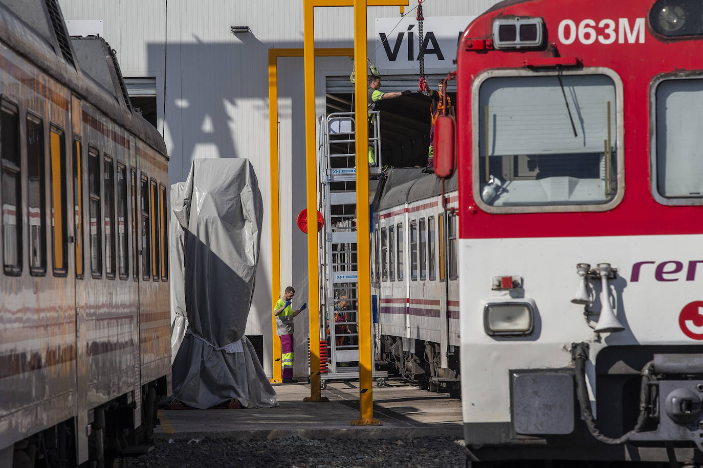 Obras de rehabilitación de la estación de trenes de Cartagena