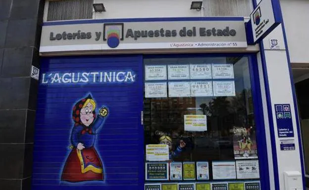 L'Agustinica lottery administration, located on Paseo de Florencia in Murcia.