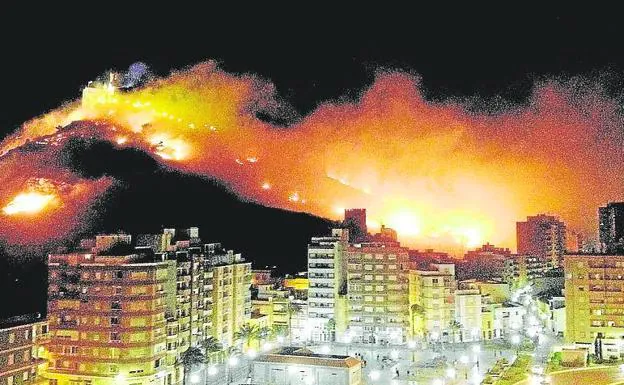 The fire due to the negligence of Ernesto Sanjuán. 