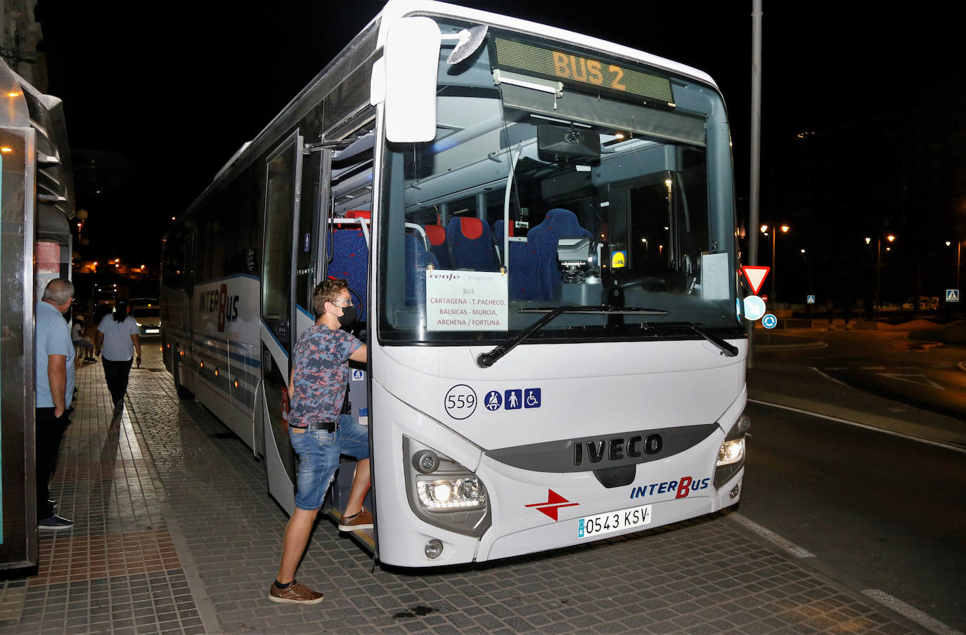 Escasa afluencia de pasajeros en el bus de Renfe entre Cartagena y Albacete