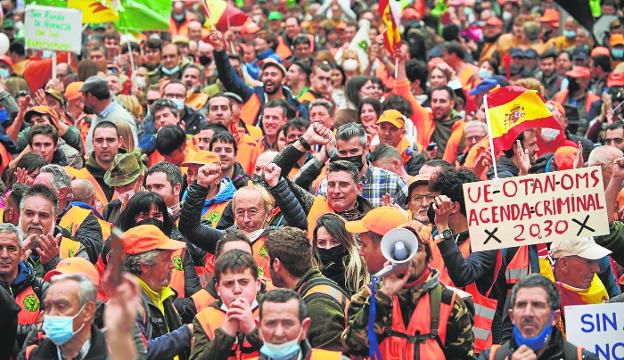 Massive demonstration of the rural world in Madrid, on March 20. 