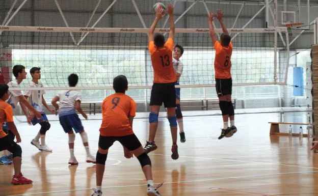 Volleyball match played in Lorca.