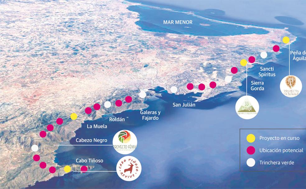 Una trinchera verde para defender la costa
