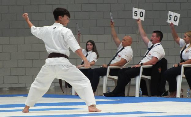 Cerca de 200 luchadores participan en el campeonato interclub infantil de kárate