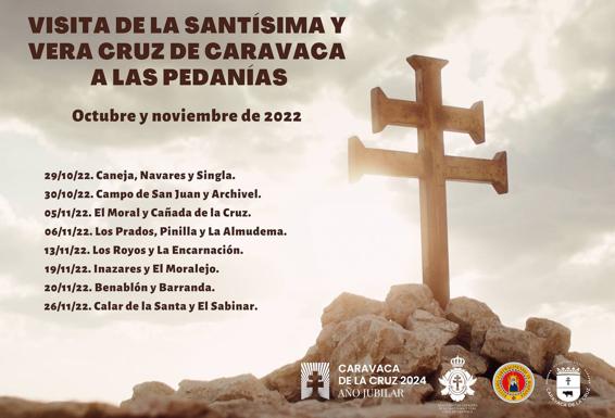 La Vera Cruz de Caravaca visitará los hogares de los enfermos e impedidos de las pedanías