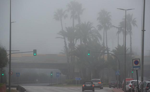 Fog-covered road in Murcia, in a file image.