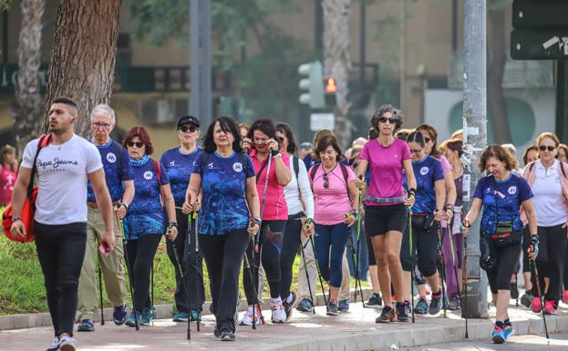 Diez mil pasos por Murcia para dar la batalla al cáncer de mama