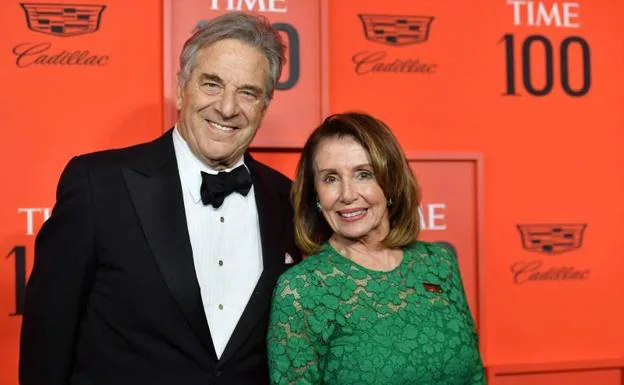 Nancy Pelosi and her husband, Paul, in a 2019 image.