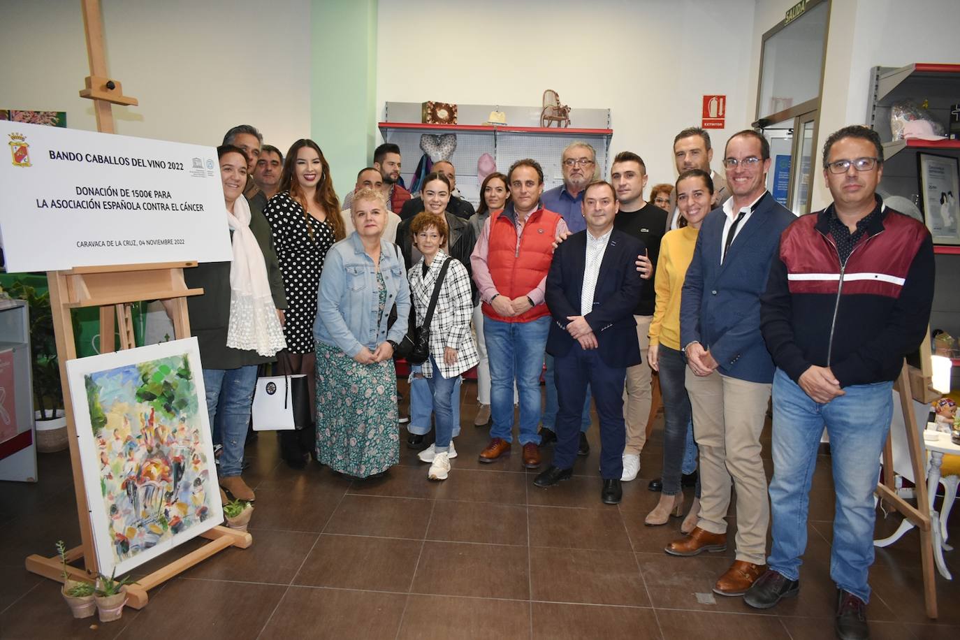 Los caballistas entregan un donativo de 1.500 euros para la lucha contra el cáncer en Caravaca