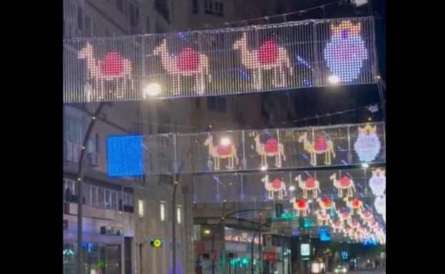 Así son las luces de Navidad de la Gran Vía de Murcia