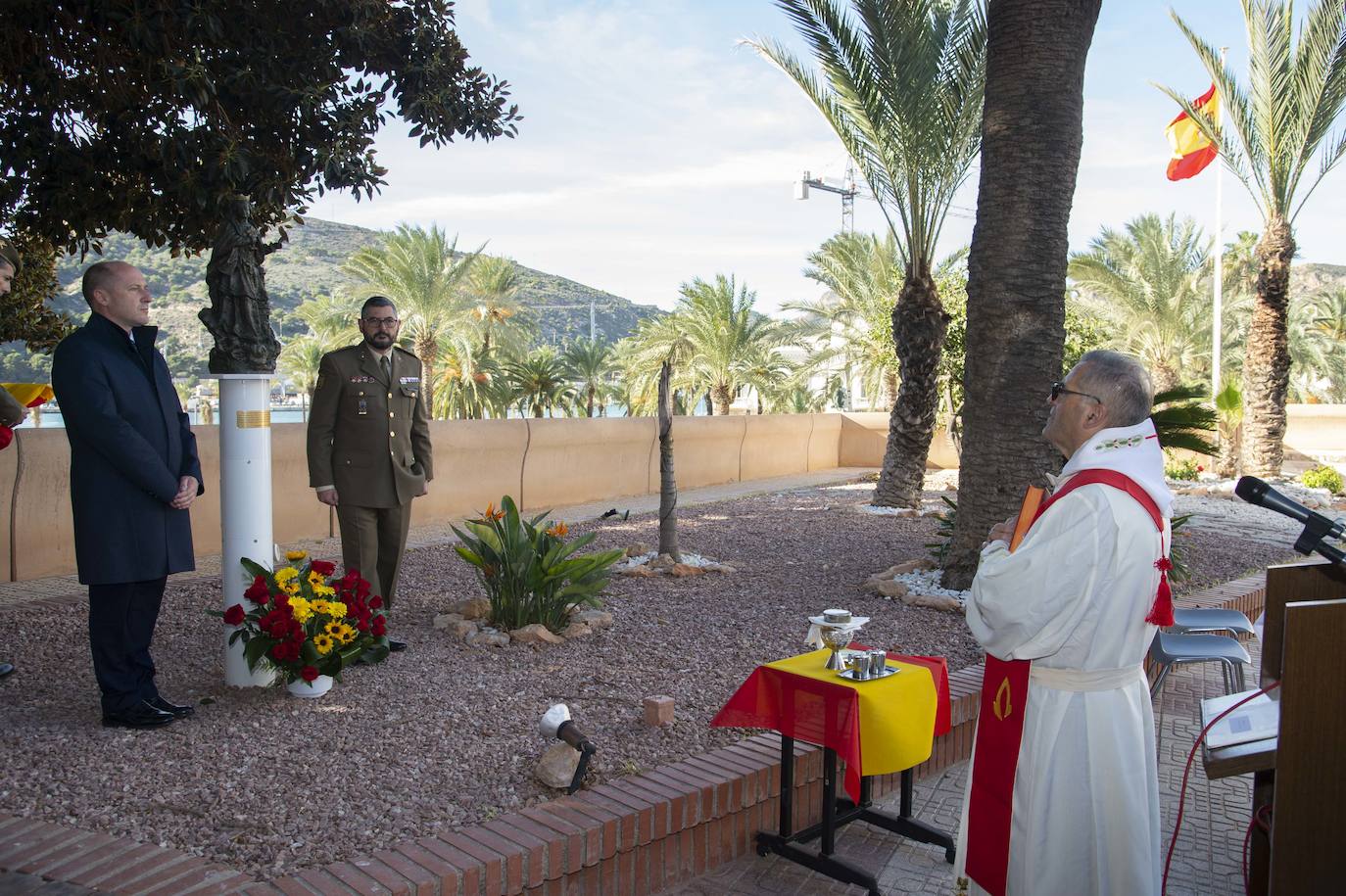 Una Santa Bárbara de Quirós protege el Gobierno Militar en Cartagena