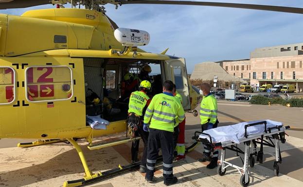 Rescatan en helicóptero a una senderista en el monte Roldán de Cartagena