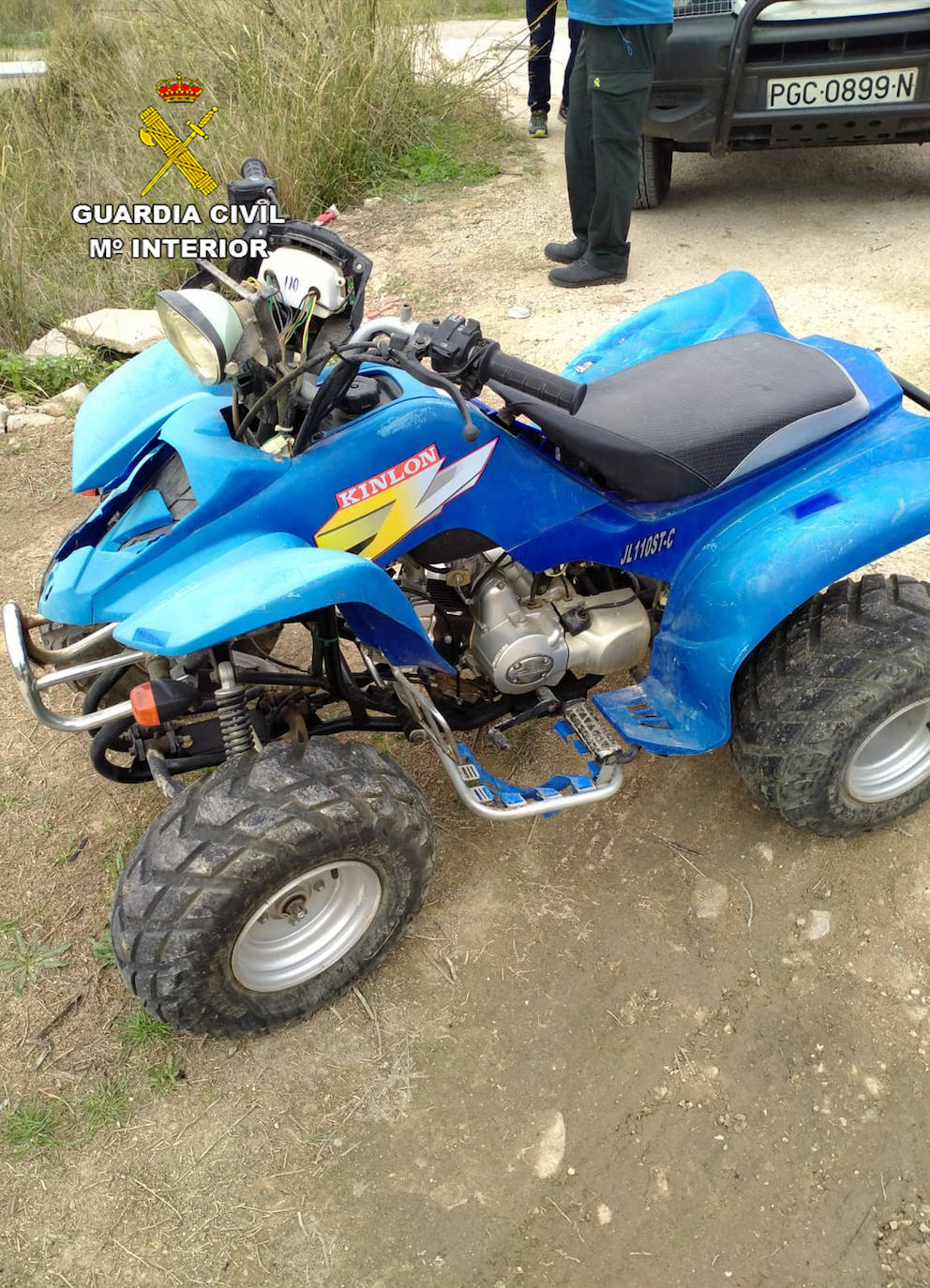 The 'quad' stolen from the Pliego country house.