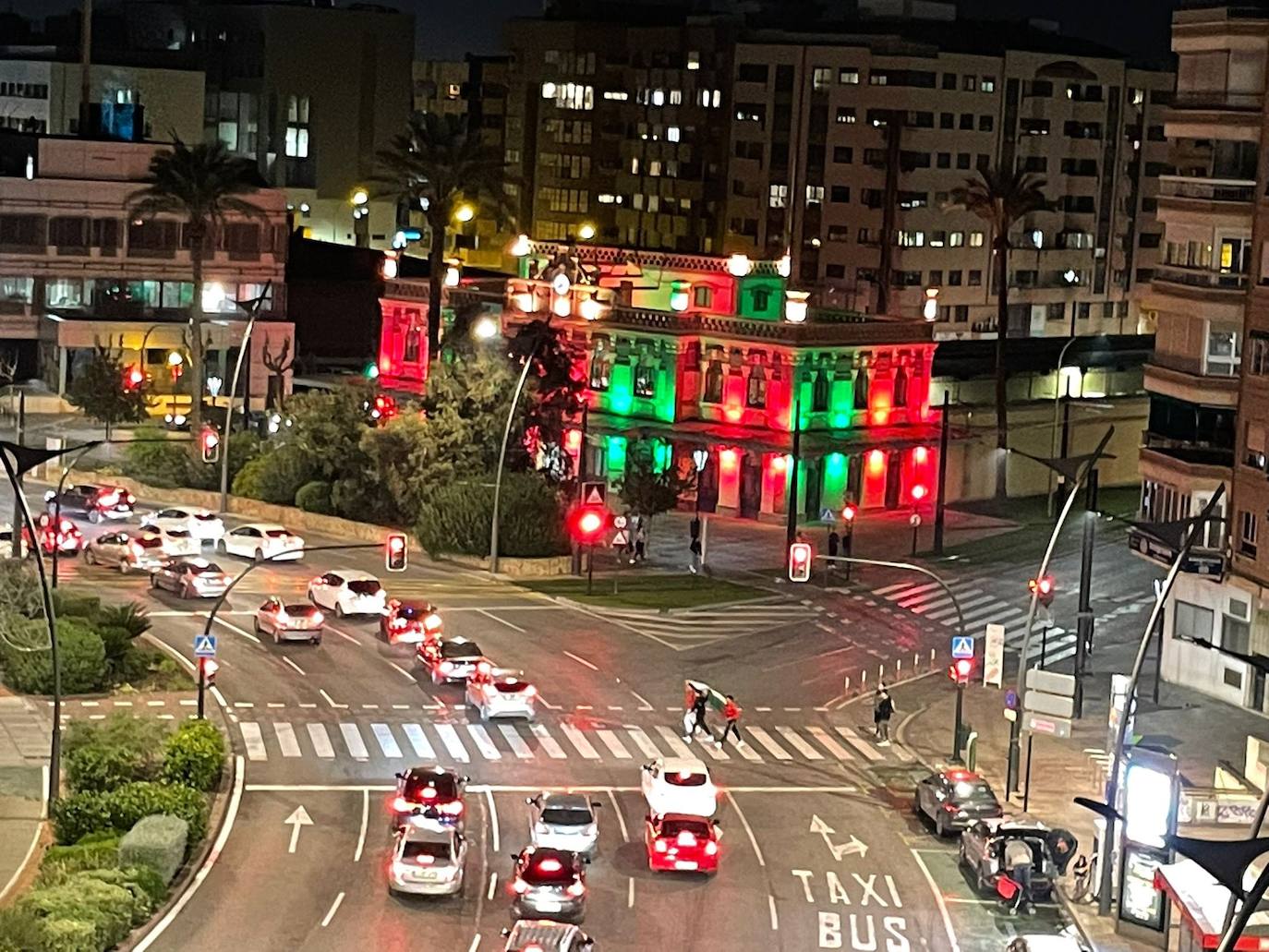 Christmas illumination of Aguas de Murcia.