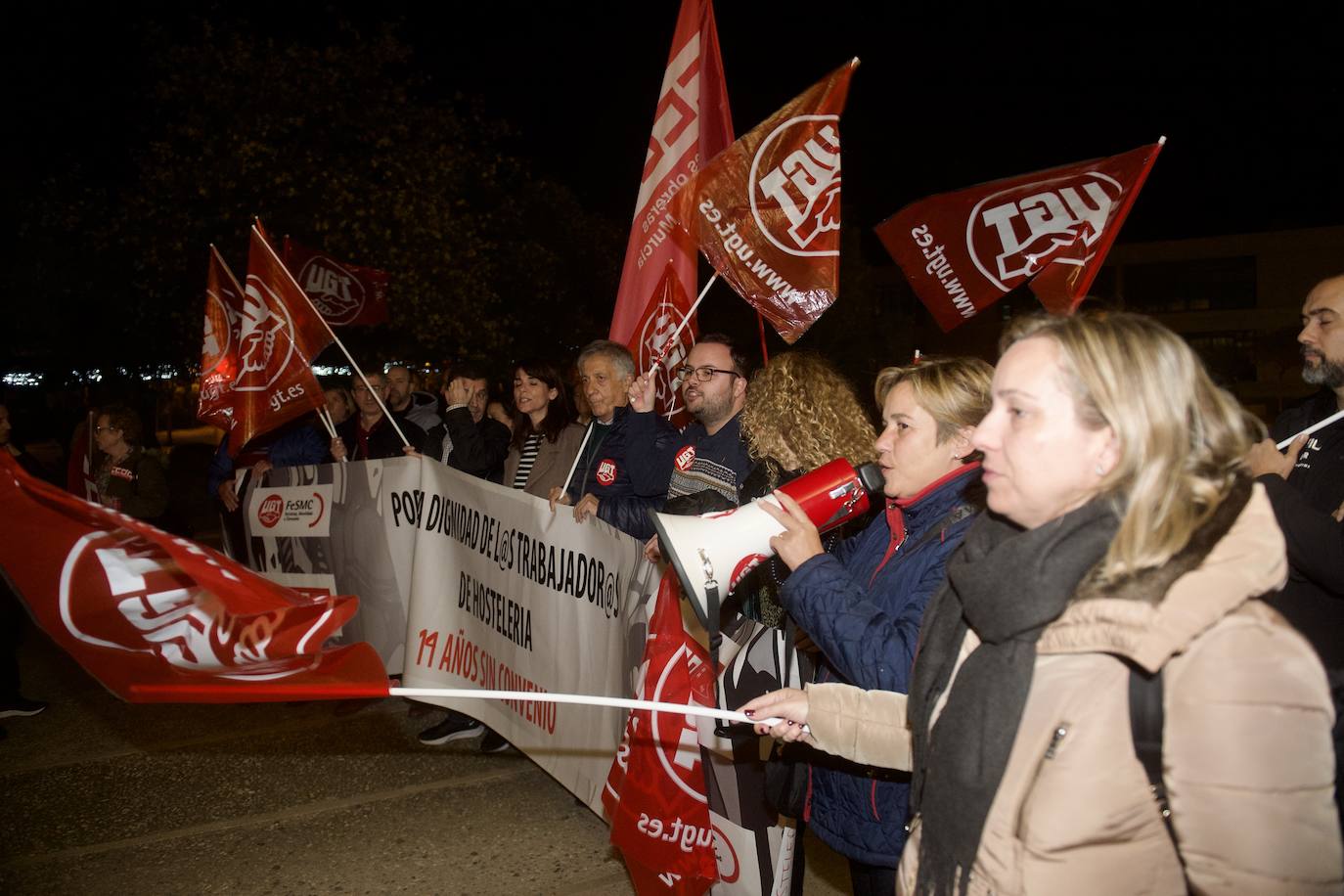Protesta en Murcia por el convenio de hostelería